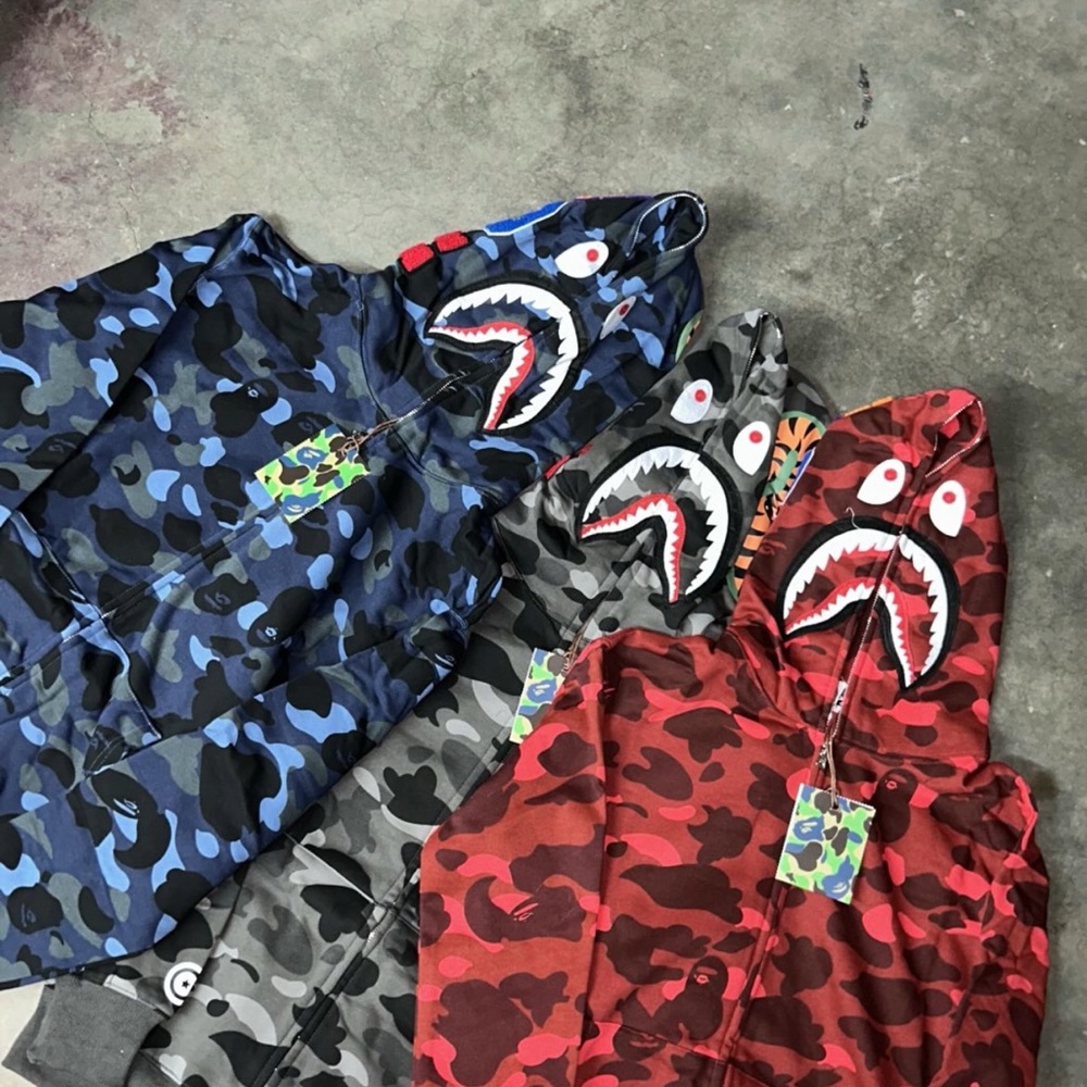 Shark Face Camouflage Hoodies